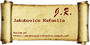 Jakubovics Rafaella névjegykártya
